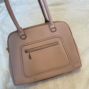 Pink pleather handbag